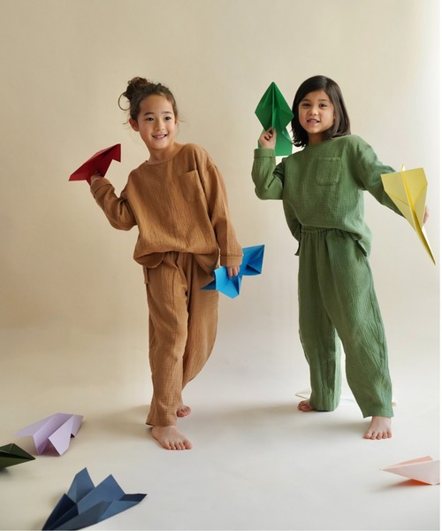 Catchup(ケチャップ)の「【2026SS】ガーゼバレルパンツ(その他パンツ・キッズ・グリーン/ピンク/ブラウン・120㎝/110㎝/130㎝/90㎝/100㎝)」の7枚目の写真