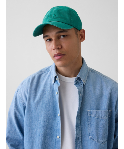 GAP（ギャップ）の「GAPロゴ ウォッシュ ベースボールキャップ（キャップ・メンズ・カーキ/ブルー/ピンク/グリーン・ONE SIZE）」の10枚目の写真