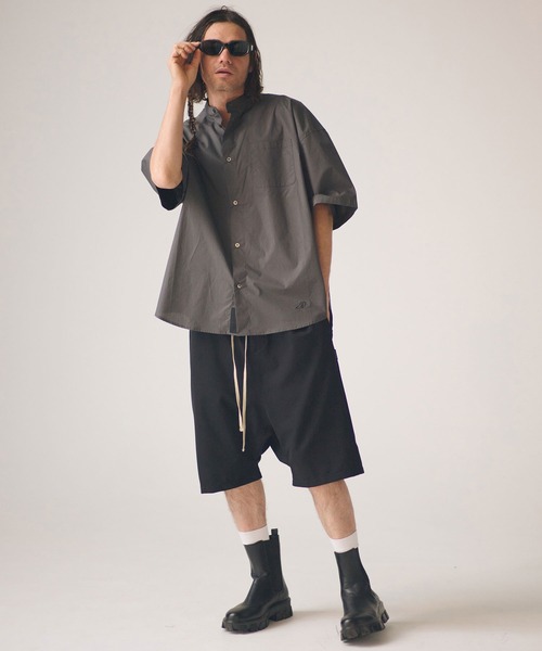 ADAMPATEK/ripple sarouel short pants/リップルサルエルショート