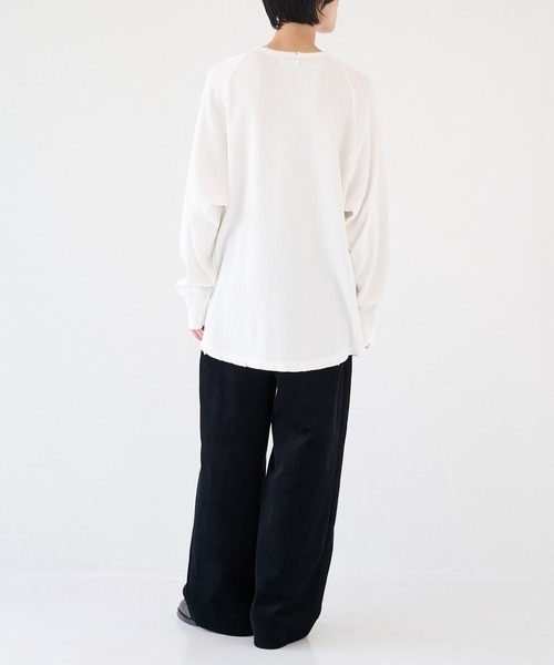 KANEMASA PHIL.(カネマサフィル)の「【KANEMASA PHIL./カネマサフィル】別注 18G Garment Dye Waffle Damage(Tシャツ/カットソー・メンズ・ホワイト/ブラック・L/M)」の5枚目の写真