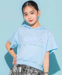 ZIDDY（ジディ）の「【 ニコ☆プチ 】【シナモロール 】ラメ刺しゅうフーディトップス(130~160cm)（Tシャツ/カットソー）」