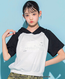 ZIDDY（ジディ）の「【 ニコ☆プチ 】【シナモロール 】ラメ刺しゅうフーディトップス(130~160cm)（Tシャツ/カットソー）」