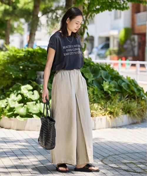 WEB限定追加2》リネン タックキュロット（その他パンツ）｜JOURNAL