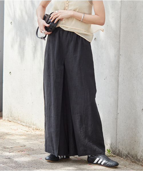 JOURNAL STANDARD（ジャーナルスタンダード）の「《WEB限定追加2》リネン タックキュロット（その他パンツ・レディース・ブラック/ベージュ・34/38/36）」の14枚目の写真