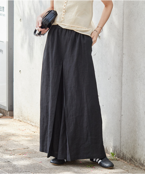 JOURNAL STANDARD（ジャーナルスタンダード）の「《WEB限定追加2》リネン タックキュロット（その他パンツ・レディース・ブラック/ベージュ・34/38/36）」の15枚目の写真