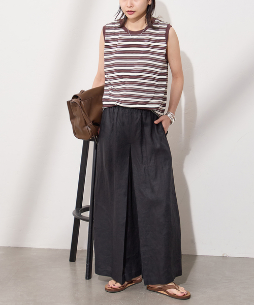 JOURNAL STANDARD（ジャーナルスタンダード）の「《WEB限定追加2》リネン タックキュロット（その他パンツ・レディース・ブラック/ベージュ・34/38/36）」の18枚目の写真