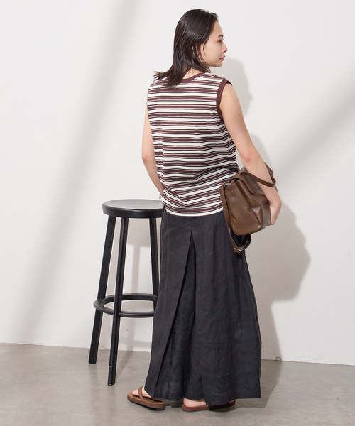 JOURNAL STANDARD（ジャーナルスタンダード）の「《WEB限定追加2》リネン タックキュロット（その他パンツ・レディース・ブラック/ベージュ・34/38/36）」の19枚目の写真