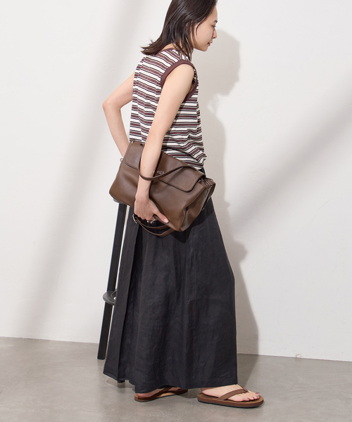 JOURNAL STANDARD（ジャーナルスタンダード）の「《WEB限定追加2》リネン タックキュロット（その他パンツ・レディース・ブラック/ベージュ・34/38/36）」の20枚目の写真