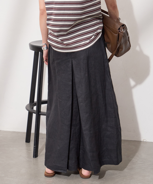 JOURNAL STANDARD（ジャーナルスタンダード）の「《WEB限定追加2》リネン タックキュロット（その他パンツ・レディース・ブラック/ベージュ・34/38/36）」の22枚目の写真