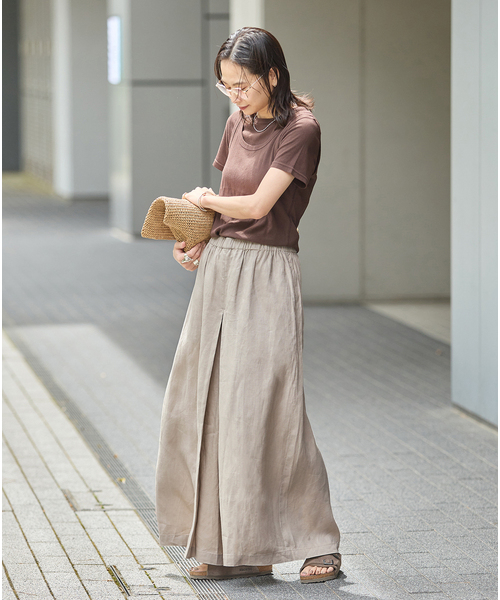 WEB限定追加2》リネン タックキュロット（その他パンツ）｜JOURNAL