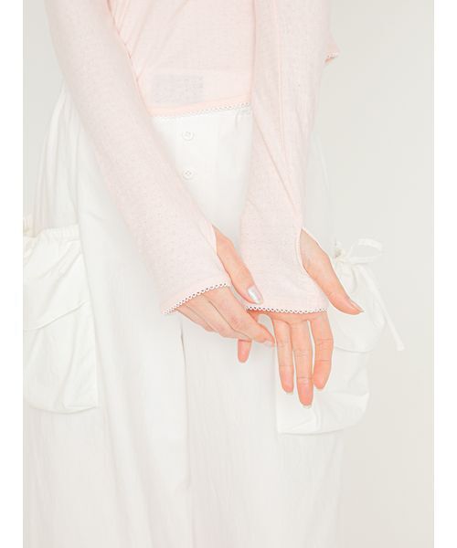 SORIN(ソリン )の「【MADE IN JAPAN 】Soft Cotton U Neck T-shirt/ソフトコットン UネックTシャツ(Tシャツ/カットソー・レディース・ピンク/ホワイト・38)」の8枚目の写真