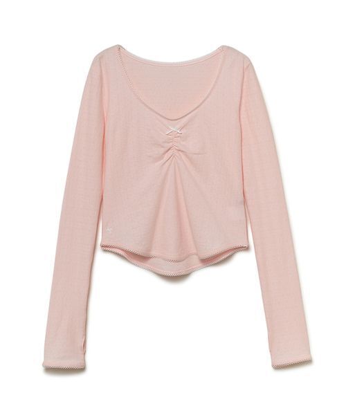 SORIN(ソリン )の「【MADE IN JAPAN 】Soft Cotton U Neck T-shirt/ソフトコットン UネックTシャツ(Tシャツ/カットソー・レディース・ピンク/ホワイト・38)」の11枚目の写真