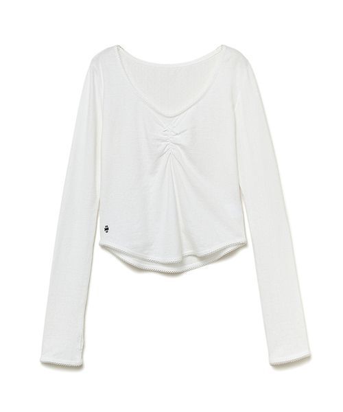 SORIN(ソリン )の「【MADE IN JAPAN 】Soft Cotton U Neck T-shirt/ソフトコットン UネックTシャツ(Tシャツ/カットソー・レディース・ピンク/ホワイト・38)」の15枚目の写真