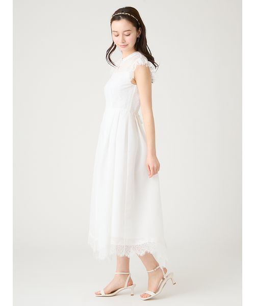 CELFORD(セルフォード)の「【洗える】ストライプレーストリムワンピース(ワンピース・レディース・ホワイト/ネイビー/サックスブルー・36/38)」の11枚目の写真