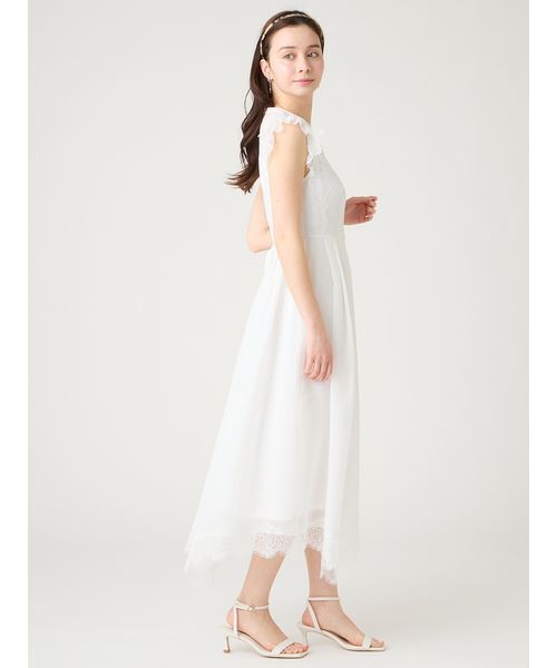 CELFORD(セルフォード)の「【洗える】ストライプレーストリムワンピース(ワンピース・レディース・ホワイト/ネイビー/サックスブルー・36/38)」の10枚目の写真