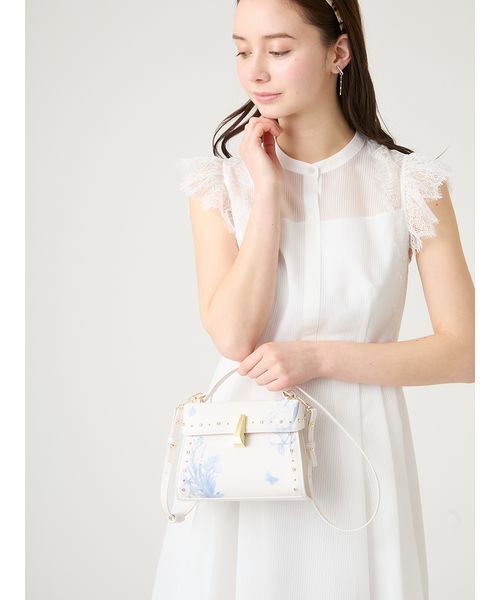 CELFORD(セルフォード)の「【洗える】ストライプレーストリムワンピース(ワンピース・レディース・ホワイト/ネイビー/サックスブルー・36/38)」の9枚目の写真