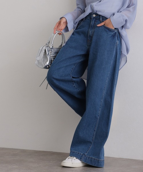 ElegChic(エレグシック)の「ルーズワイドパンツ(デニムパンツ・レディース・ネイビー/グレー/ライトブルー/ブルー/ブルー系その他・M/4L/XXL/XL/L)」の6枚目の写真