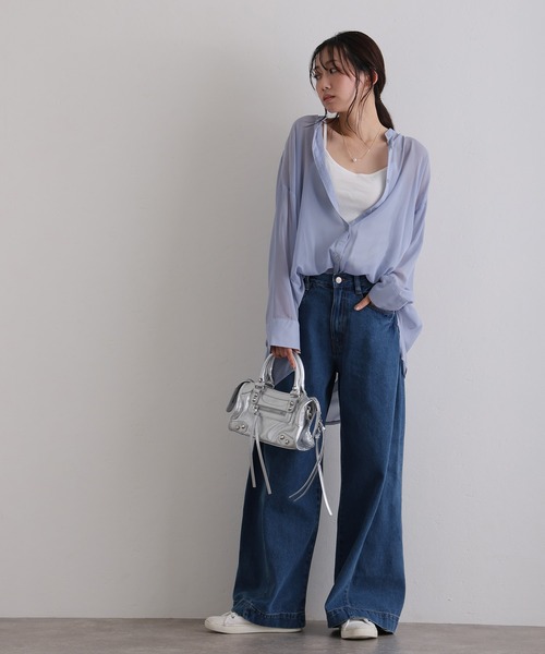 ElegChic(エレグシック)の「ルーズワイドパンツ(デニムパンツ・レディース・ネイビー/グレー/ライトブルー/ブルー/ブルー系その他・M/4L/XXL/XL/L)」の8枚目の写真