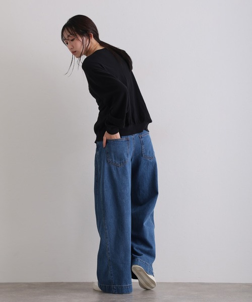 ElegChic(エレグシック)の「ルーズワイドパンツ(デニムパンツ・レディース・ネイビー/グレー/ライトブルー/ブルー/ブルー系その他・M/4L/XXL/XL/L)」の11枚目の写真