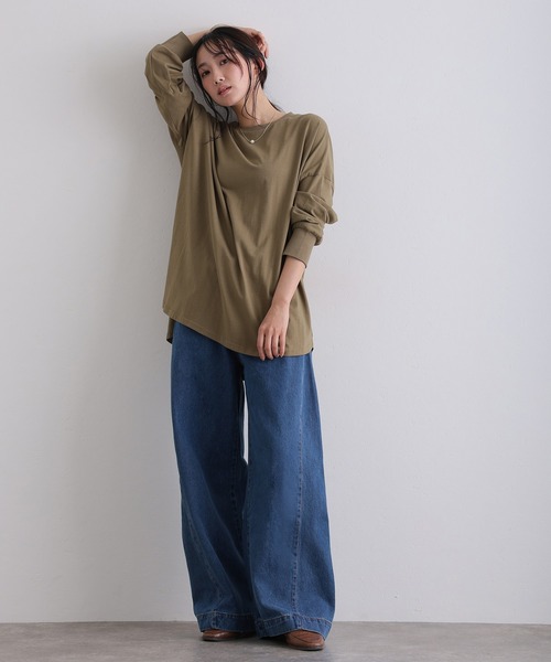 ElegChic(エレグシック)の「ルーズワイドパンツ(デニムパンツ・レディース・ネイビー/グレー/ライトブルー/ブルー/ブルー系その他・M/4L/XXL/XL/L)」の13枚目の写真