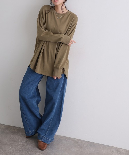 ElegChic(エレグシック)の「ルーズワイドパンツ(デニムパンツ・レディース・ネイビー/グレー/ライトブルー/ブルー/ブルー系その他・M/4L/XXL/XL/L)」の14枚目の写真