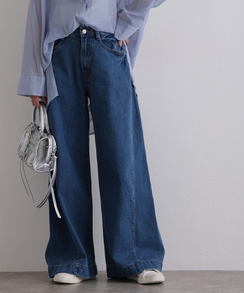 ElegChic(エレグシック)の「ルーズワイドパンツ(デニムパンツ・レディース・ネイビー/グレー/ライトブルー/ブルー/ブルー系その他・M/4L/XXL/XL/L)」の15枚目の写真