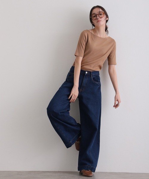 ElegChic(エレグシック)の「ルーズワイドパンツ(デニムパンツ・レディース・ネイビー/グレー/ライトブルー/ブルー/ブルー系その他・M/4L/XXL/XL/L)」の18枚目の写真