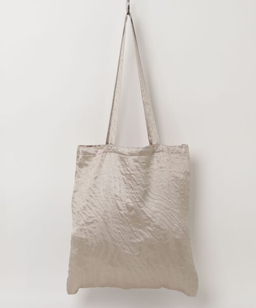 Per sist ence(パーシエンス)の「サテンロゴ刺繍トートバッグ(トートバッグ・レディース・グリーン/ピンク/ベージュ/ブラック/グレー・ONE SIZE)」の6枚目の写真