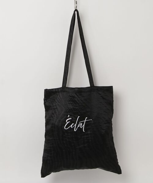 Per sist ence(パーシエンス)の「サテンロゴ刺繍トートバッグ(トートバッグ・レディース・グリーン/ピンク/ベージュ/ブラック/グレー・ONE SIZE)」の10枚目の写真