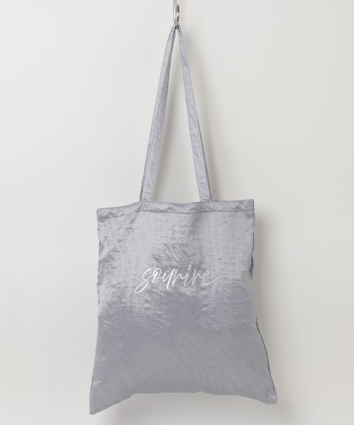 Per sist ence(パーシエンス)の「サテンロゴ刺繍トートバッグ(トートバッグ・レディース・グリーン/ピンク/ベージュ/ブラック/グレー・ONE SIZE)」の17枚目の写真
