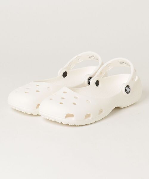 crocs(クロックス)の「crocs CLASSIC BALLET クロックス クラシックバレエ(サンダル・レディース・ブラック/ホワイト・22cm/23cm/24cm/25cm)」の1枚目の写真