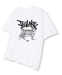 キャットスケッチ オーバーサイズ 半袖Tシャツ ホワイト