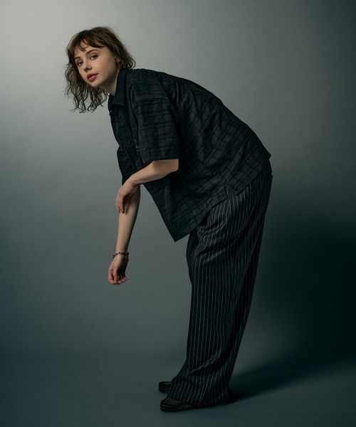 WETTEMPT(ウィテンプト)の「MATERIAL CHECK S/S SHIRT / マテリアルチェックS/Sシャツ(シャツ/ブラウス・メンズ・ブラック/ブラウン/グレー・LARGE/MEDIUM/SMALL)」の20枚目の写真