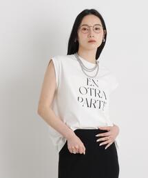 MINERALTEX(TM)ロゴプリントノースリーブTシャツ