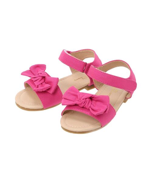 Samansa Mos2 Lagom(サマンサモスモスラーゴム)の「リボンサンダル(サンダル・キッズ・イエロー/ピンク・18cm/17cm/16cm/15cm)」の2枚目の写真