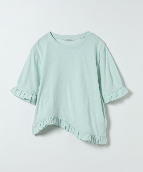 JEANASIS（ジーナシス）の「スラブフリルSS TEE/683779（Tシャツ/カットソー・レディース・グリーン系その他/ホワイト/ブラック・FREE）」の19枚目の写真