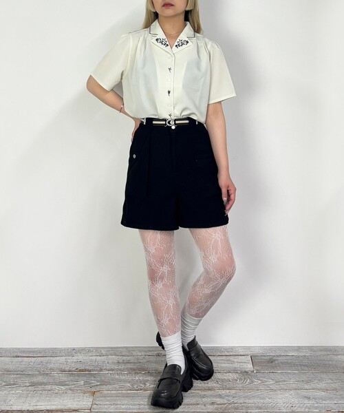 NICOLE CLUB(ニコル クラブ)の「センター切り替えショートパンツ(その他パンツ・レディース・ブラック/チャコールグレー・M)」の9枚目の写真