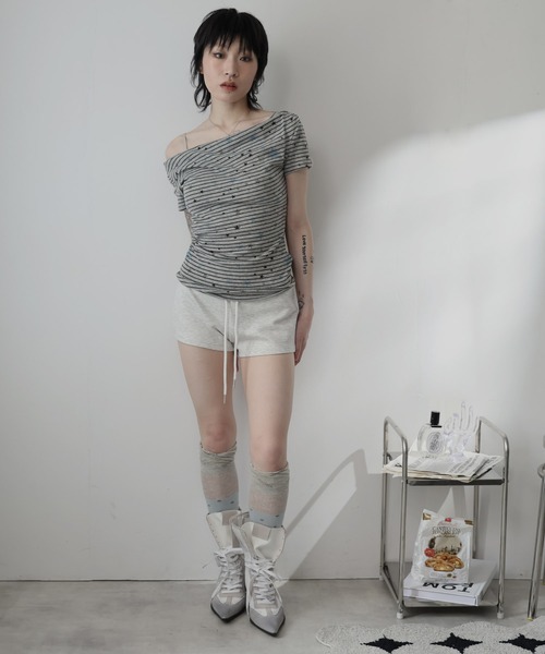 Ulysses(ユリシス)の「星×ボーダーオフショルカットソー(Tシャツ/カットソー・レディース・ダークグレー/グレー・F)」の21枚目の写真