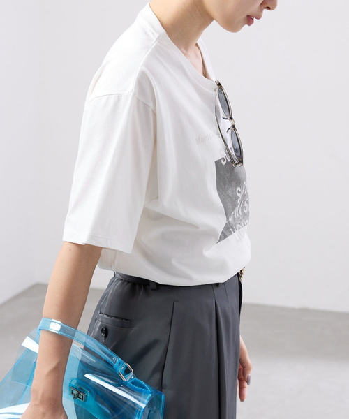 IENA（イエナ）の「コットンフォトプリント ロゴTシャツ（Tシャツ/カットソー・レディース・サックスブルー/グレー・FREE）」の9枚目の写真