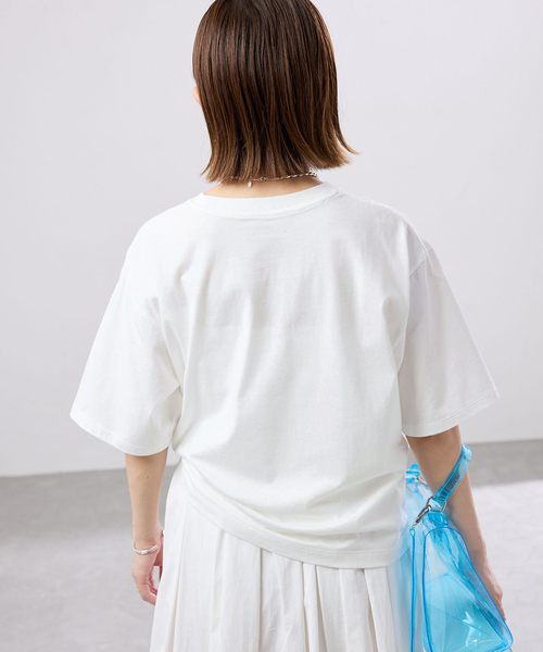 IENA（イエナ）の「コットンフォトプリント ロゴTシャツ（Tシャツ/カットソー・レディース・サックスブルー/グレー・FREE）」の13枚目の写真