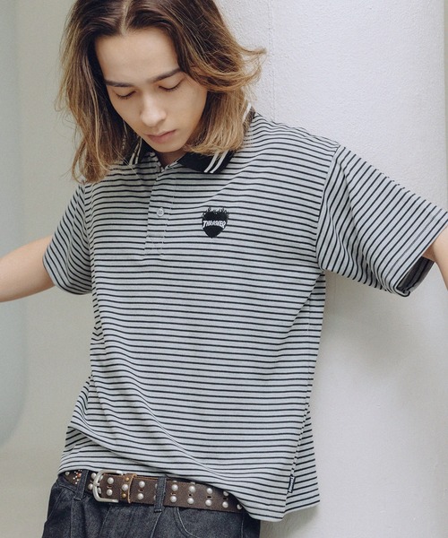 THRASHER(スラッシャー)の「THRASHER×MSG 別注 ワンポイントロゴポロシャツ(ポロシャツ・メンズ・ネイビー/ブラック系/ブラック/レッド/グレー系・M/S/XL/L)」の4枚目の写真