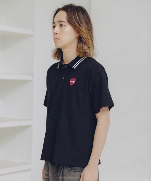 THRASHER(スラッシャー)の「THRASHER×MSG 別注 ワンポイントロゴポロシャツ(ポロシャツ・メンズ・ネイビー/ブラック系/ブラック/レッド/グレー系・M/S/XL/L)」の18枚目の写真