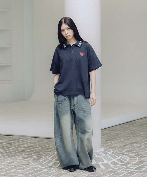 THRASHER(スラッシャー)の「THRASHER×MSG 別注 ワンポイントロゴポロシャツ(ポロシャツ・メンズ・ネイビー/ブラック系/ブラック/レッド/グレー系・M/S/XL/L)」の11枚目の写真