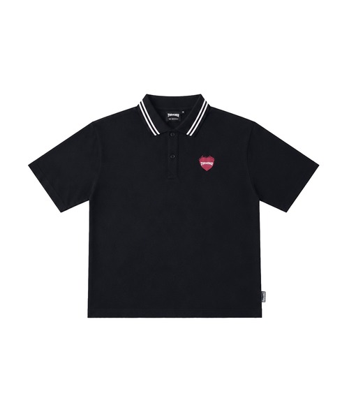 THRASHER(スラッシャー)の「THRASHER×MSG 別注 ワンポイントロゴポロシャツ(ポロシャツ・メンズ・ネイビー/ブラック系/ブラック/レッド/グレー系・M/S/XL/L)」の12枚目の写真