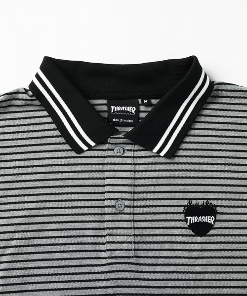 THRASHER(スラッシャー)の「THRASHER×MSG 別注 ワンポイントロゴポロシャツ(ポロシャツ・メンズ・ネイビー/ブラック系/ブラック/レッド/グレー系・M/S/XL/L)」の21枚目の写真