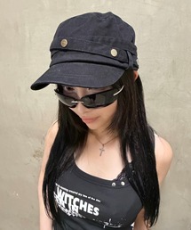 Never mind the XU | 【Never mind the XU】double belt strap cap / 【ネバーマインド ザ エックスユー】ダブルベルトストラップワークキャップ(キャップ)