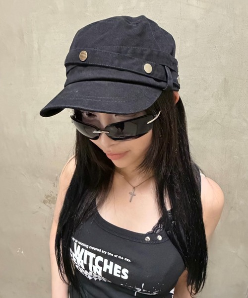 Never mind the XU(ネバーマインドザエックスユー)の「【Never mind the XU】double belt strap cap / 【ネバーマインド ザ エックスユー】ダブルベルトストラップワークキャップ<着用動画あり>(キャップ・メンズ・チャコール/ブラック・ONE SIZE)」の1枚目の写真