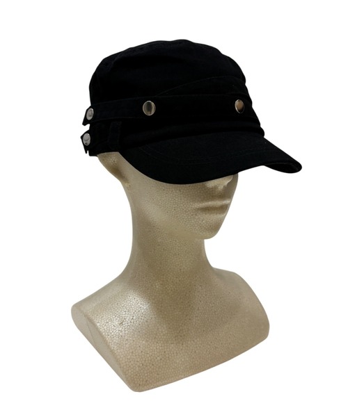 Never mind the XU(ネバーマインドザエックスユー)の「【Never mind the XU】double belt strap cap / 【ネバーマインド ザ エックスユー】ダブルベルトストラップワークキャップ<着用動画あり>(キャップ・メンズ・チャコール/ブラック・ONE SIZE)」の13枚目の写真