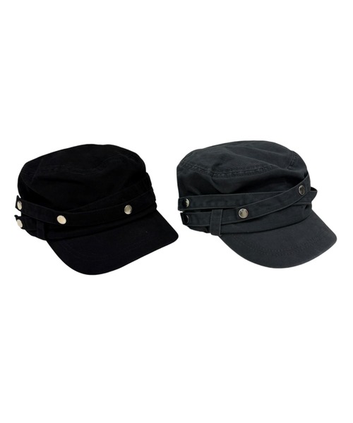 Never mind the XU(ネバーマインドザエックスユー)の「【Never mind the XU】double belt strap cap / 【ネバーマインド ザ エックスユー】ダブルベルトストラップワークキャップ<着用動画あり>(キャップ・メンズ・チャコール/ブラック・ONE SIZE)」の21枚目の写真