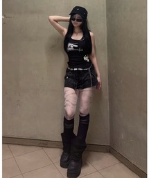 XU（エックスユー）の「【Never mind the XU】double belt strap cap / 【ネバーマインド ザ エックスユー】ダブルベルトストラップワークキャップ（キャップ）」